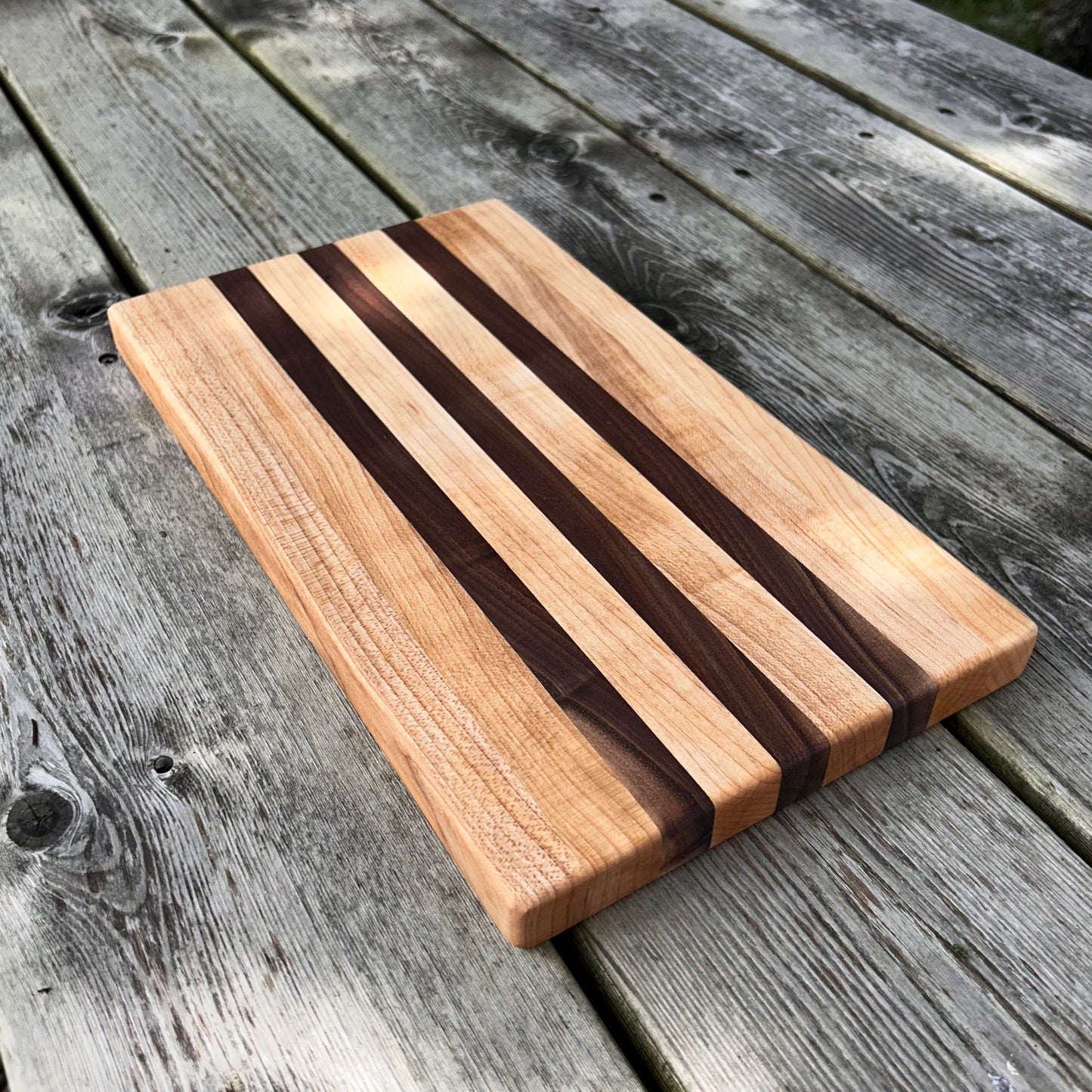 Maple Cutting Board with Walnut