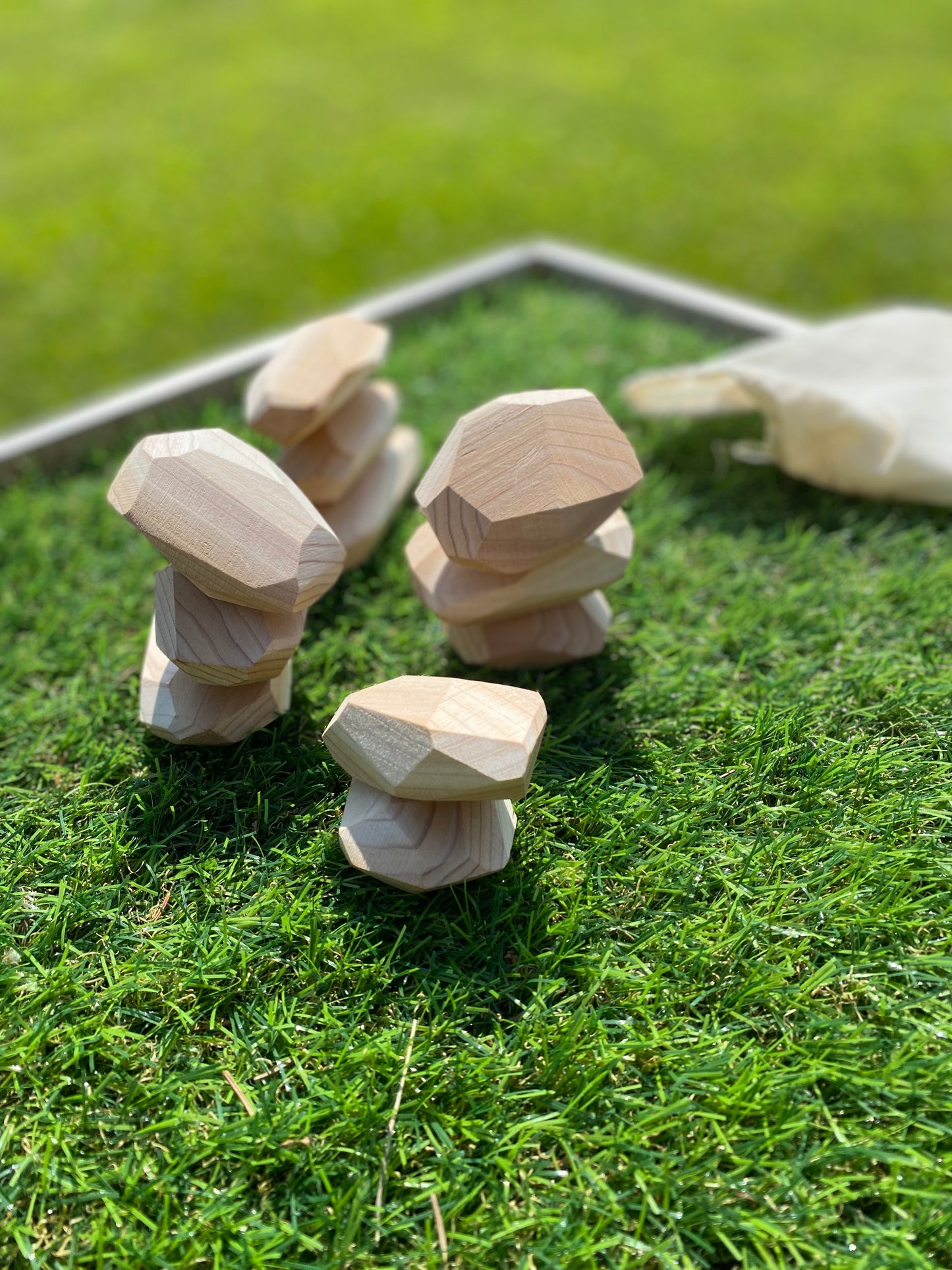 Cedar Stacking Stones: Set of 12