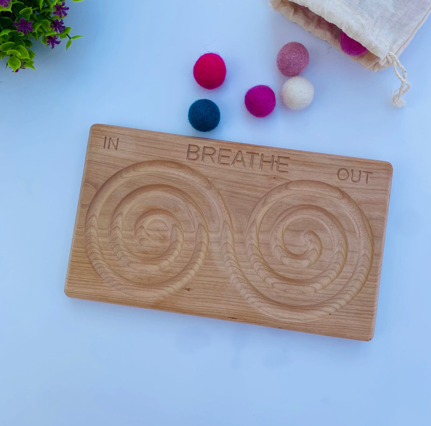 Cherry Wood Breathing and Meditation Board
