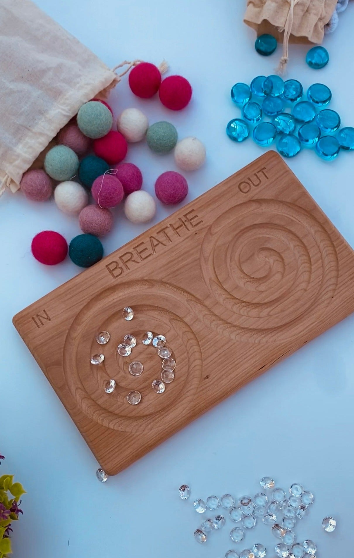 Cherry Wood Breathing and Meditation Board