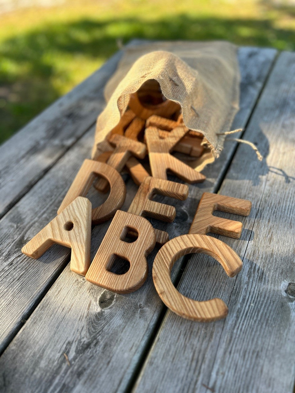 26-piece Wooden Uppercase Alphabet Set